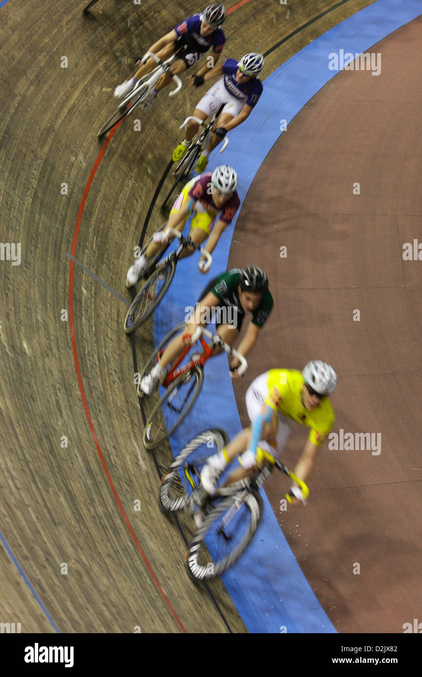 Berlin, Allemagne, la 99e six jours cyclistes au vélodrome Banque D'Images