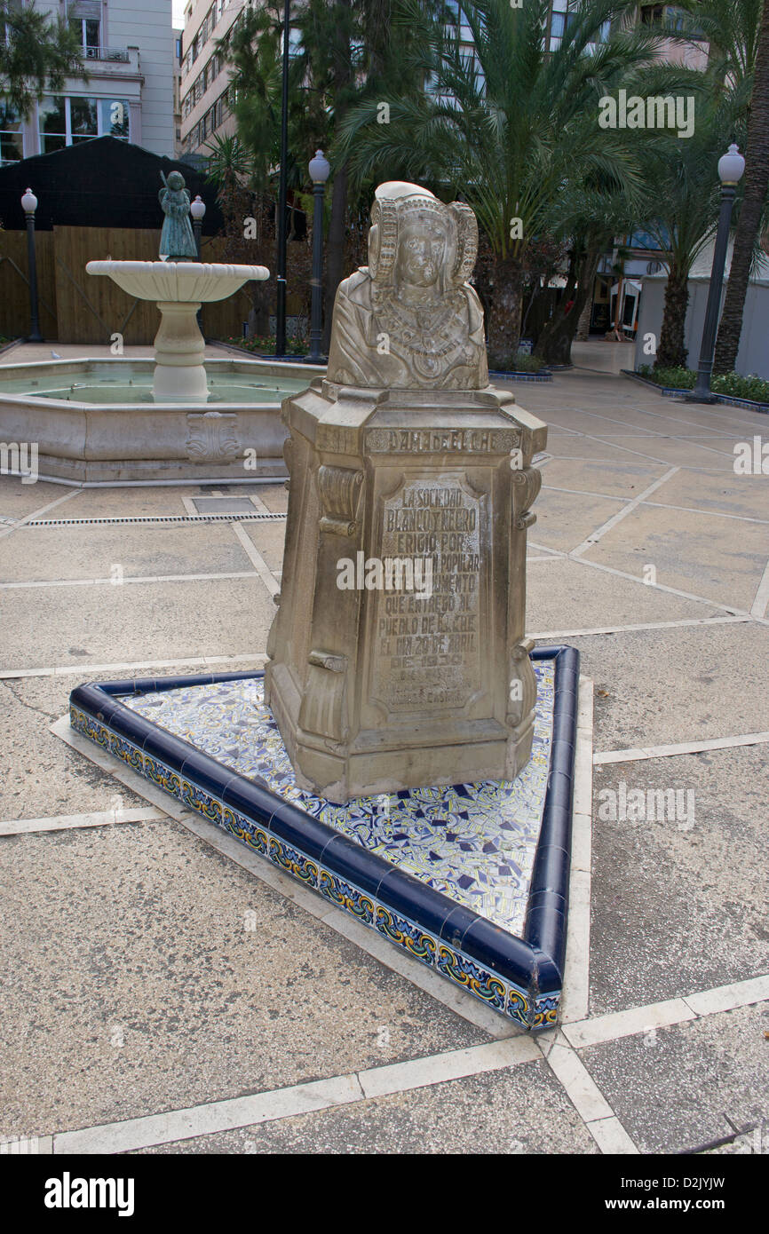 Statue de la dame d'Elche ou Elx, Dame d'Elche, province de Valence, Espagne, Europe Banque D'Images