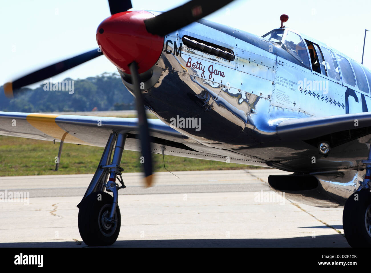 P-51 Mustang ww ii Betty Jane d'avions de chasse appartenant à la collings Foundation aux Etats-Unis Banque D'Images