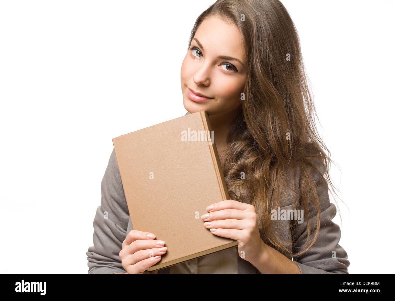 Portrait d'une magnifique jeune femme élégante heureux étudiant. Banque D'Images