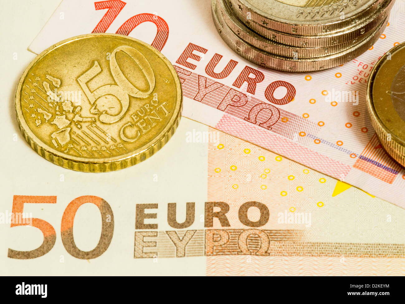 Monnaie euro Banque D'Images