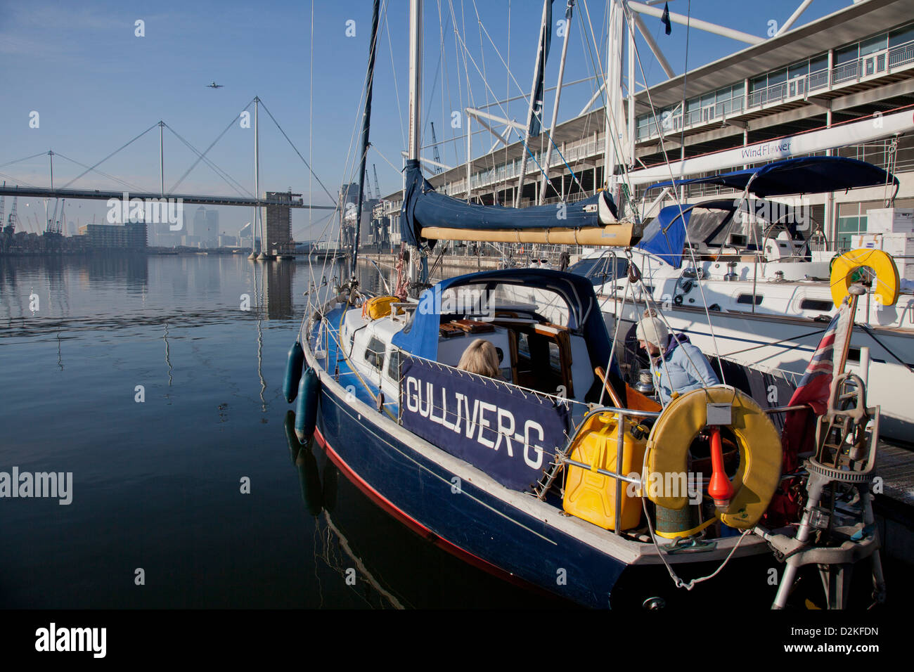 Port de plaisance sur Docklands London Boat Show pendant à Excel Banque D'Images