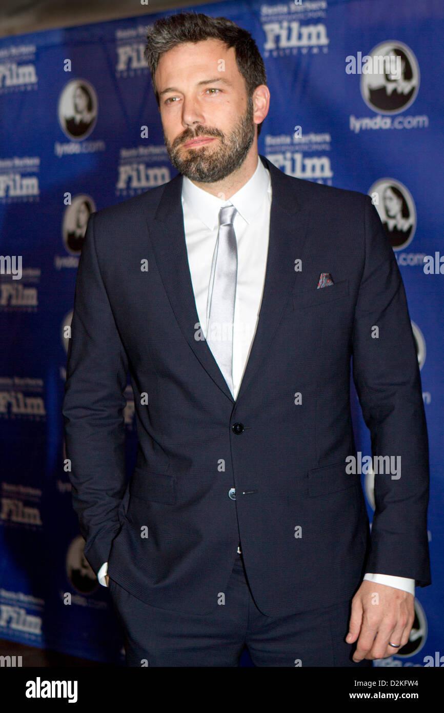 L'acteur et réalisateur Ben Affleck apparaît à la 28e Festival International du Film de Santa Barbara. (Photo by Scott London) Banque D'Images