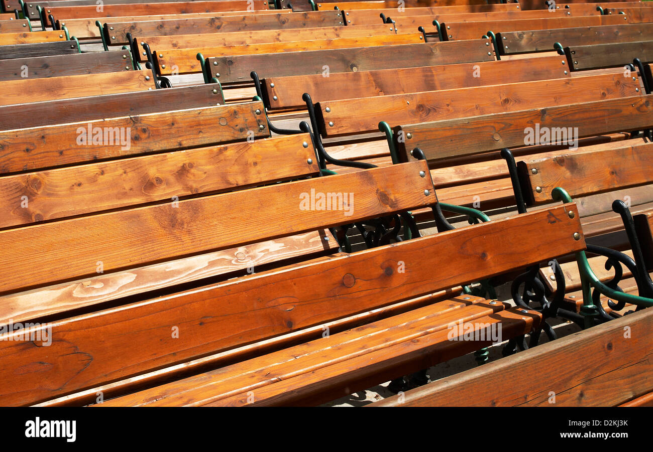 Lignes de banc Banque D'Images