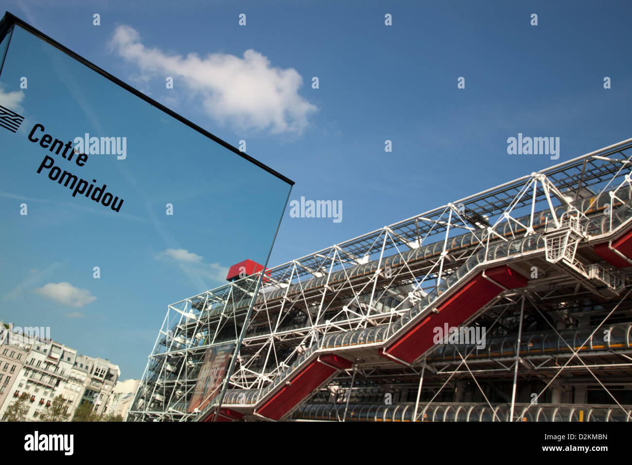 Le Centre Pompidou à Paris conçu par Renzo Piano et Richard Rogers Banque D'Images