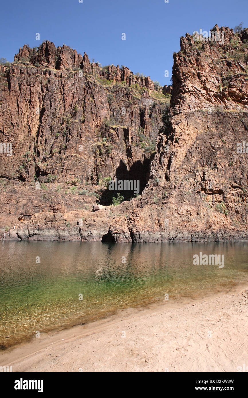 Twin Falls Cascade. Le Kakadu National Park, Territoire du Nord, Australie. Banque D'Images