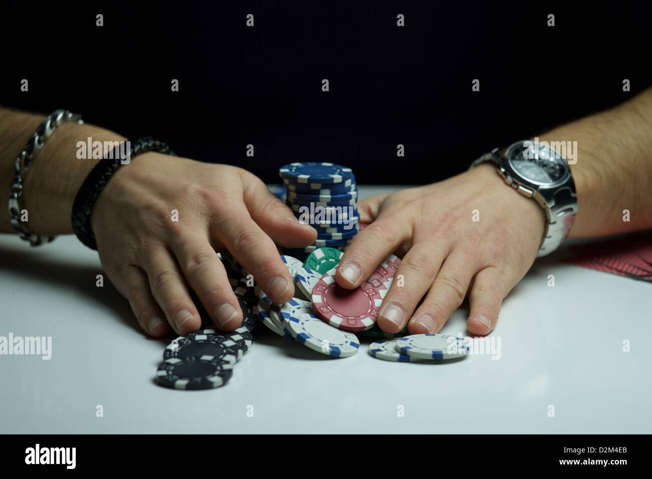 joueur de poker Banque D'Images