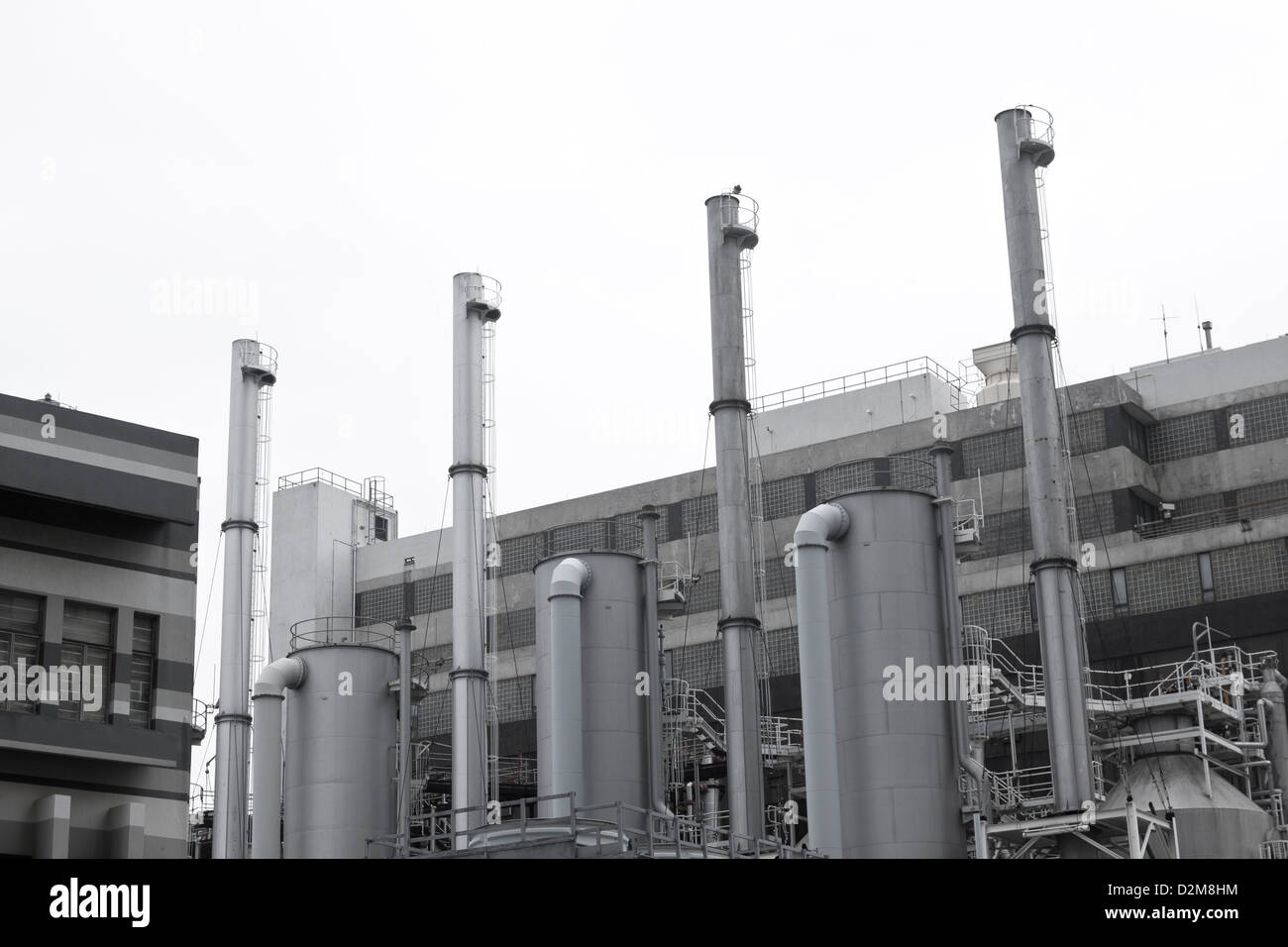 Les usines de produits pétrochimiques à Hong Kong Banque D'Images