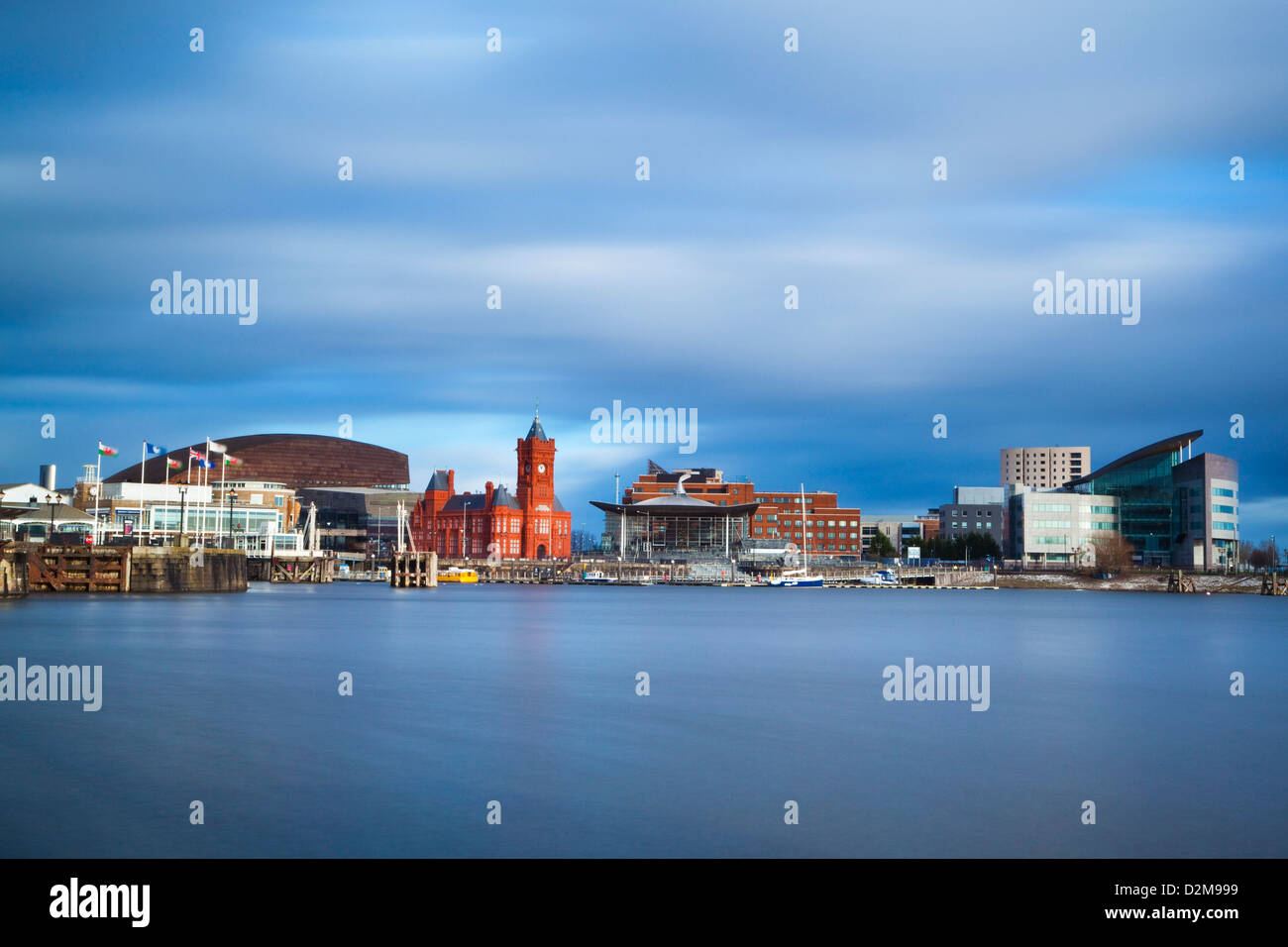 La baie de Cardiff, Pays de Galles, Royaume-Uni Banque D'Images