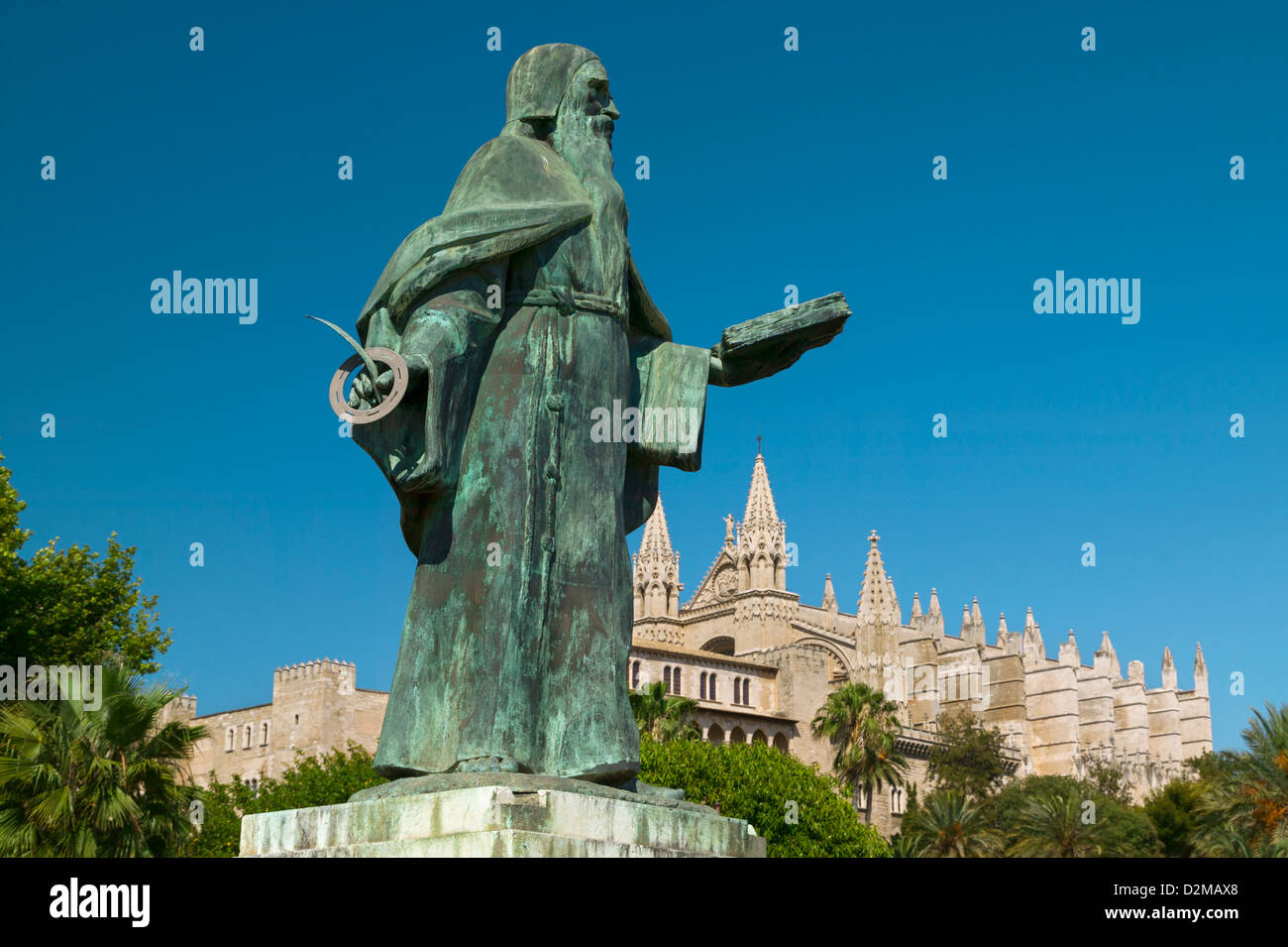 Ramon Llull, La Seu Cathedral,Palma, l'île de Majorque, Iles Baléares, Espagne Banque D'Images
