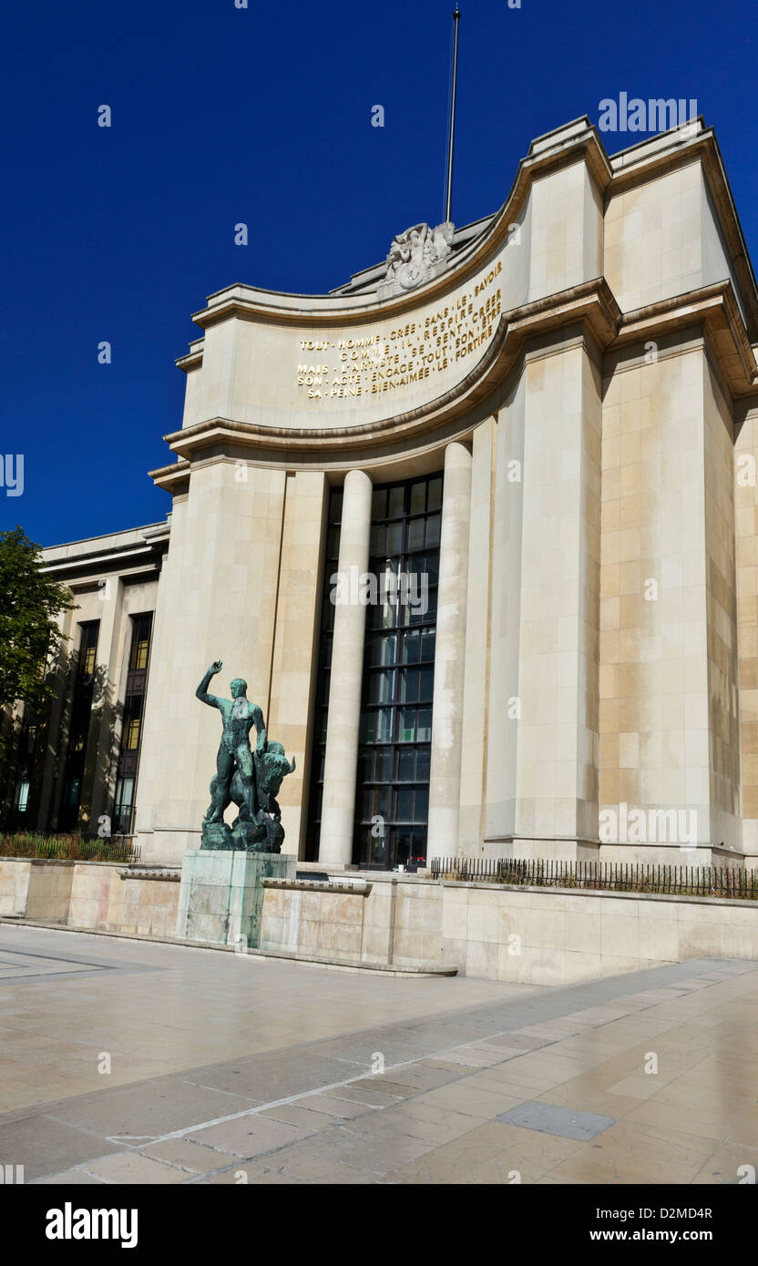 Musée National de la Marine (Marine) et le Musée de l'Homme (ethnologie), Palais de Chaillot, Paris, France. Banque D'Images