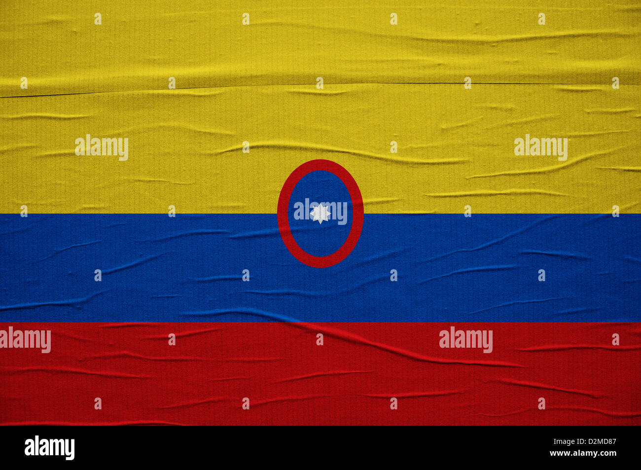 Grunge Colubian drapeau, l'image est une superposition de texture grunge détaillées Banque D'Images