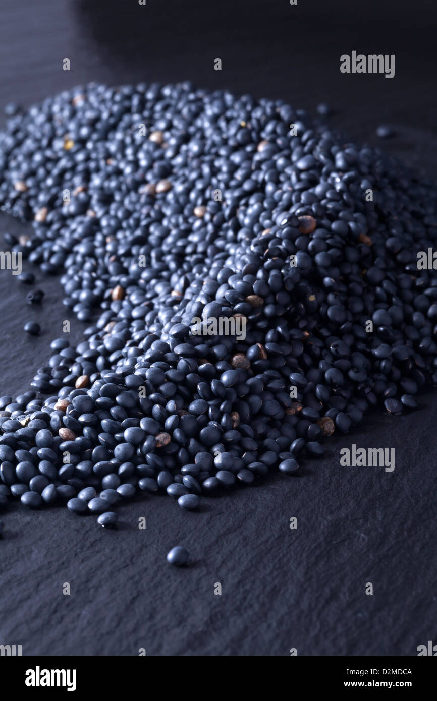 Lentilles Beluga Banque D'Images