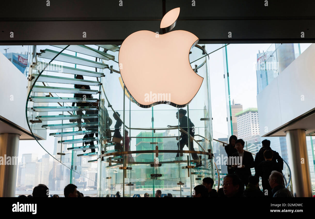 Apple Store à l'IFC Center, Hong Kong Banque D'Images