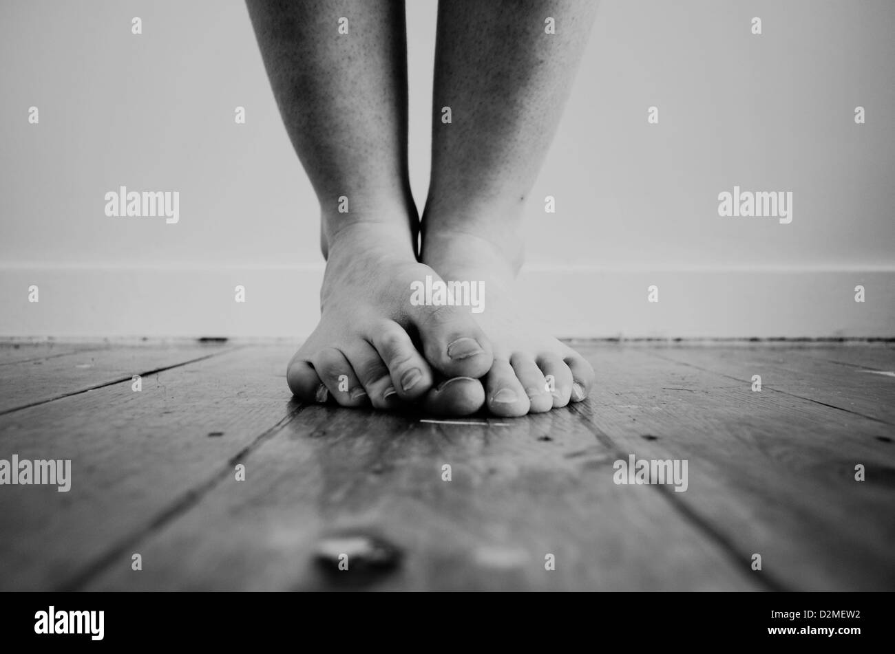 Pieds émotionnelle, l'interprétation est à vous. Banque D'Images