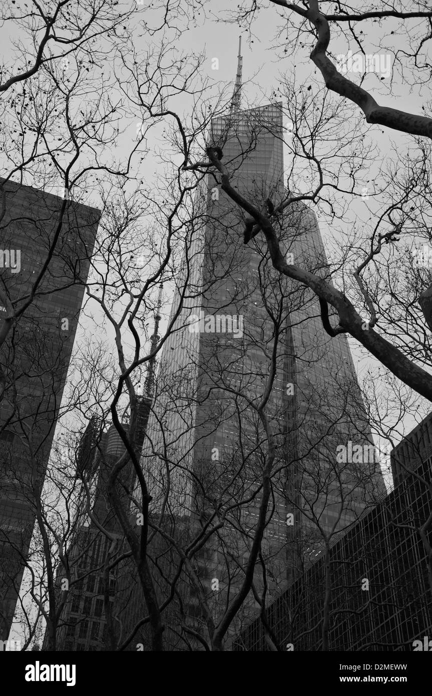 Panneau de signalisation de manhattan Banque d'images noir et blanc ...