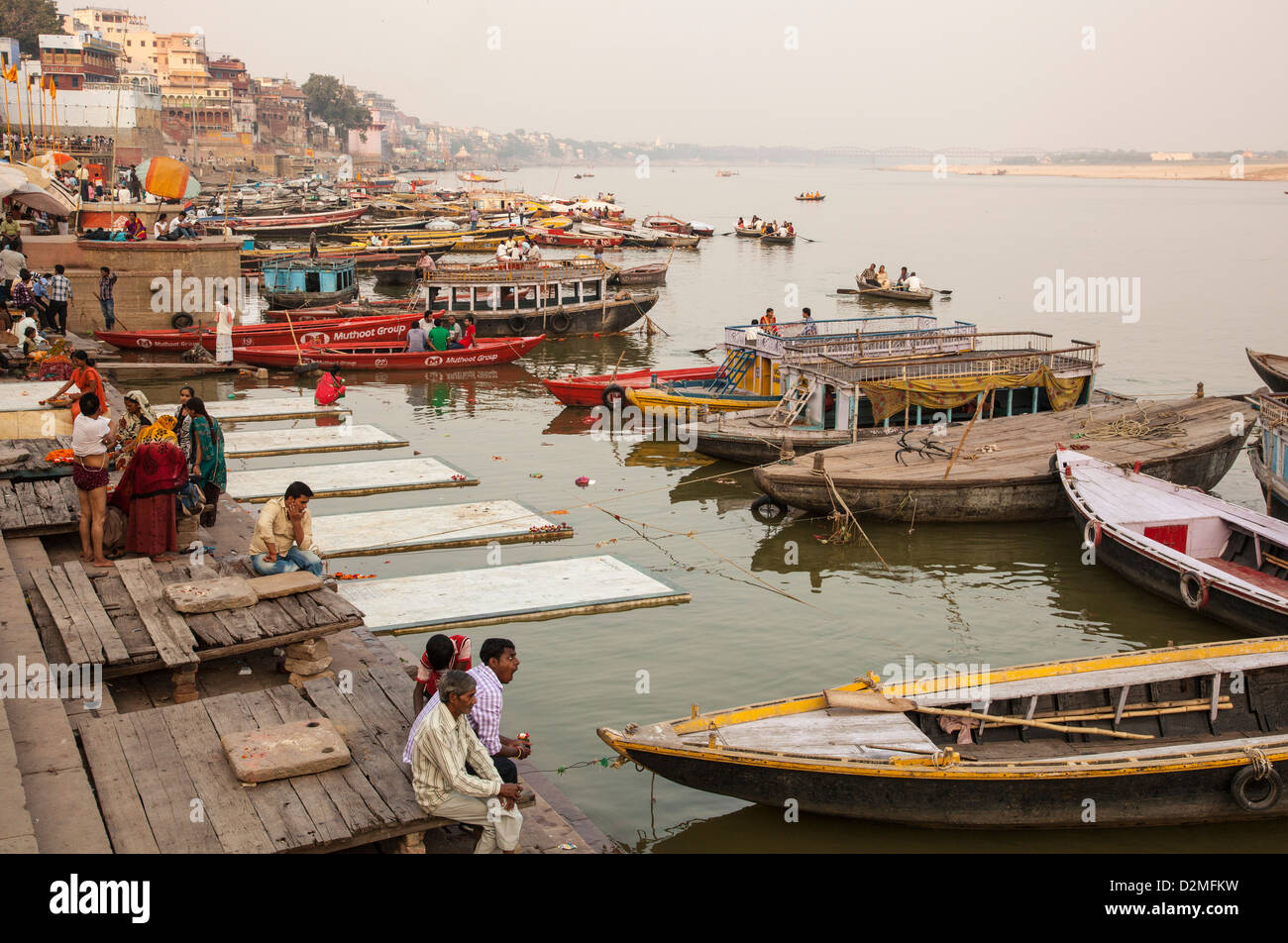 Varanasi vue, Inde Banque D'Images