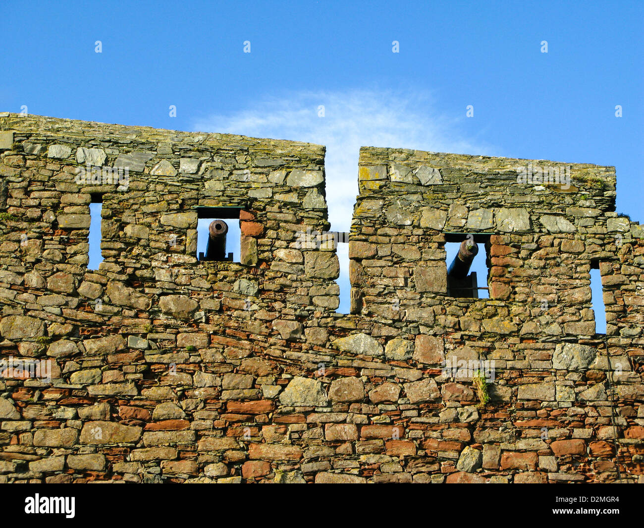 Murs du château et Cannon Banque D'Images