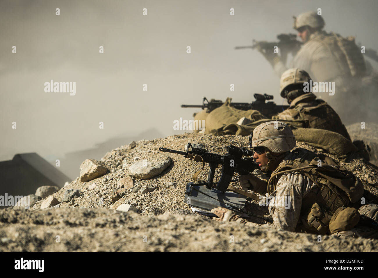 Corps des Marines des États-Unis 3e Bataillon d'infanterie 4e Régiment de Marines participent à l'exercice de formation intégrée (ITX) 13-1 à Twentynin Banque D'Images