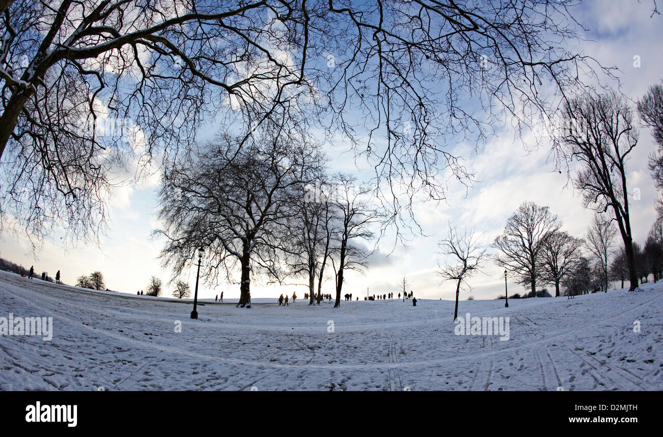 L'hiver sur Primrose Hill London UK Banque D'Images