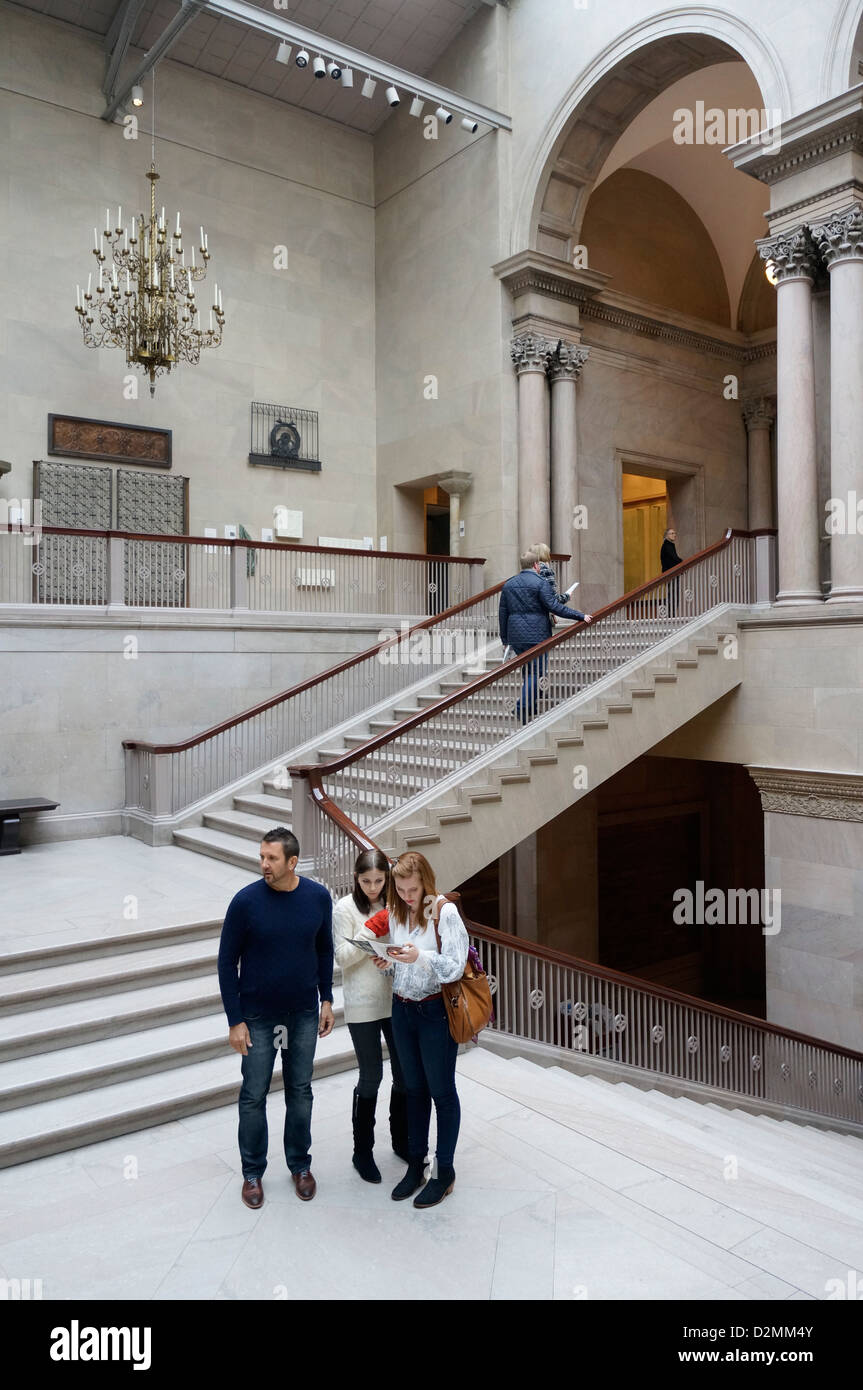 Le grand escalier de l'Art Institute Chicago Banque D'Images