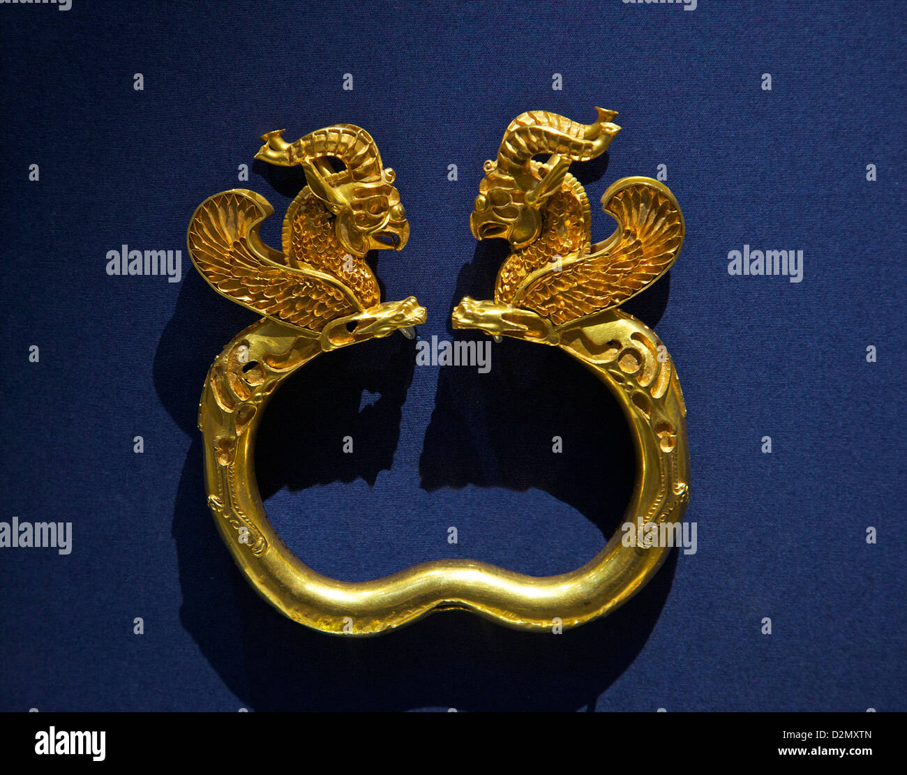 Paire de Armlets d'or, Trésor d'Oxus, 4e ou 5e siècle, BC, BCE, British Museum, Londres, Angleterre, Royaume-Uni, GB, Îles britanniques Banque D'Images