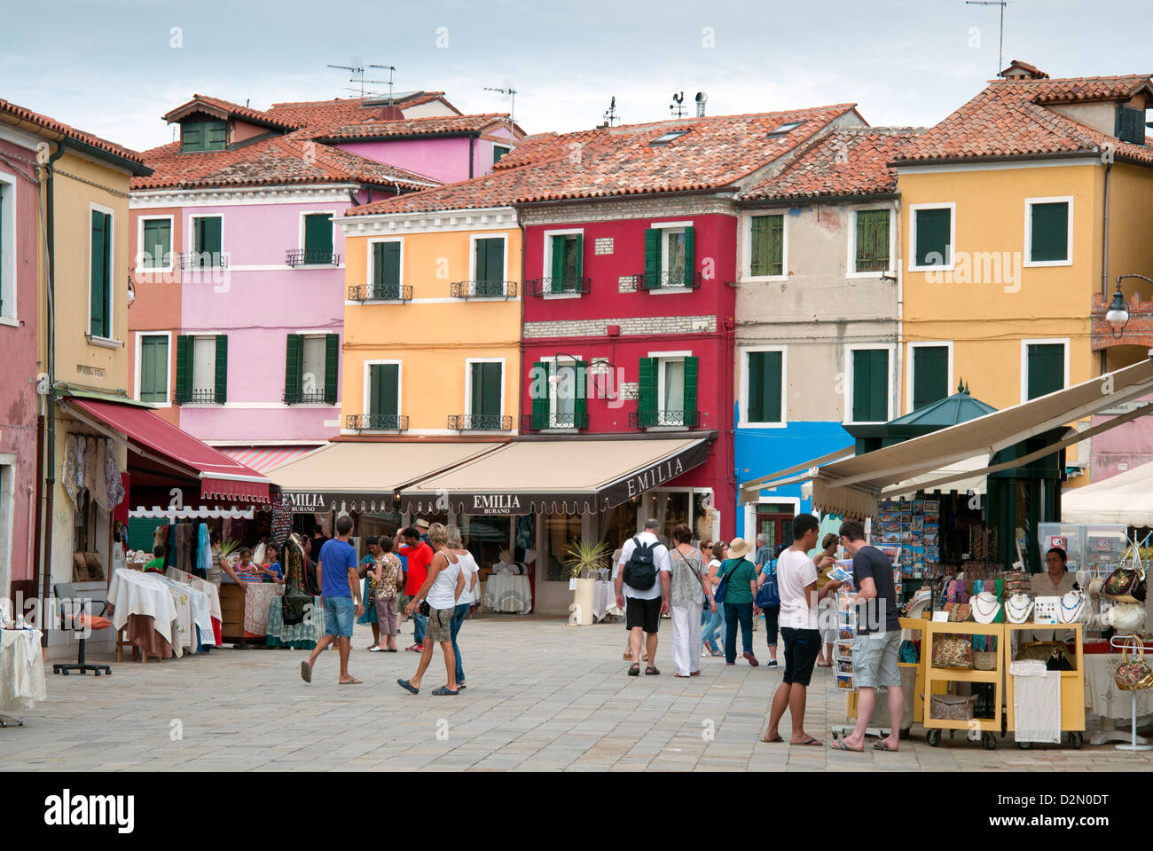 L'île de Burano, Venise, UNESCO World Heritage Site, Vénétie, Italie, Europe Banque D'Images