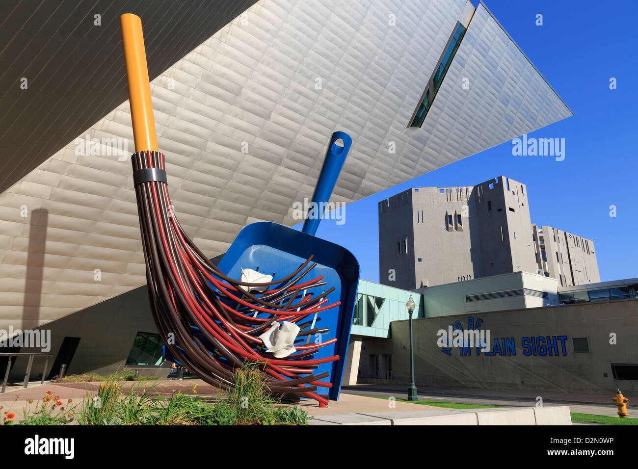 Remue la sculpture de Claes Oldenburg, Musée d'Art de Denver, Denver, Colorado, États-Unis d'Amérique, Amérique du Nord Banque D'Images