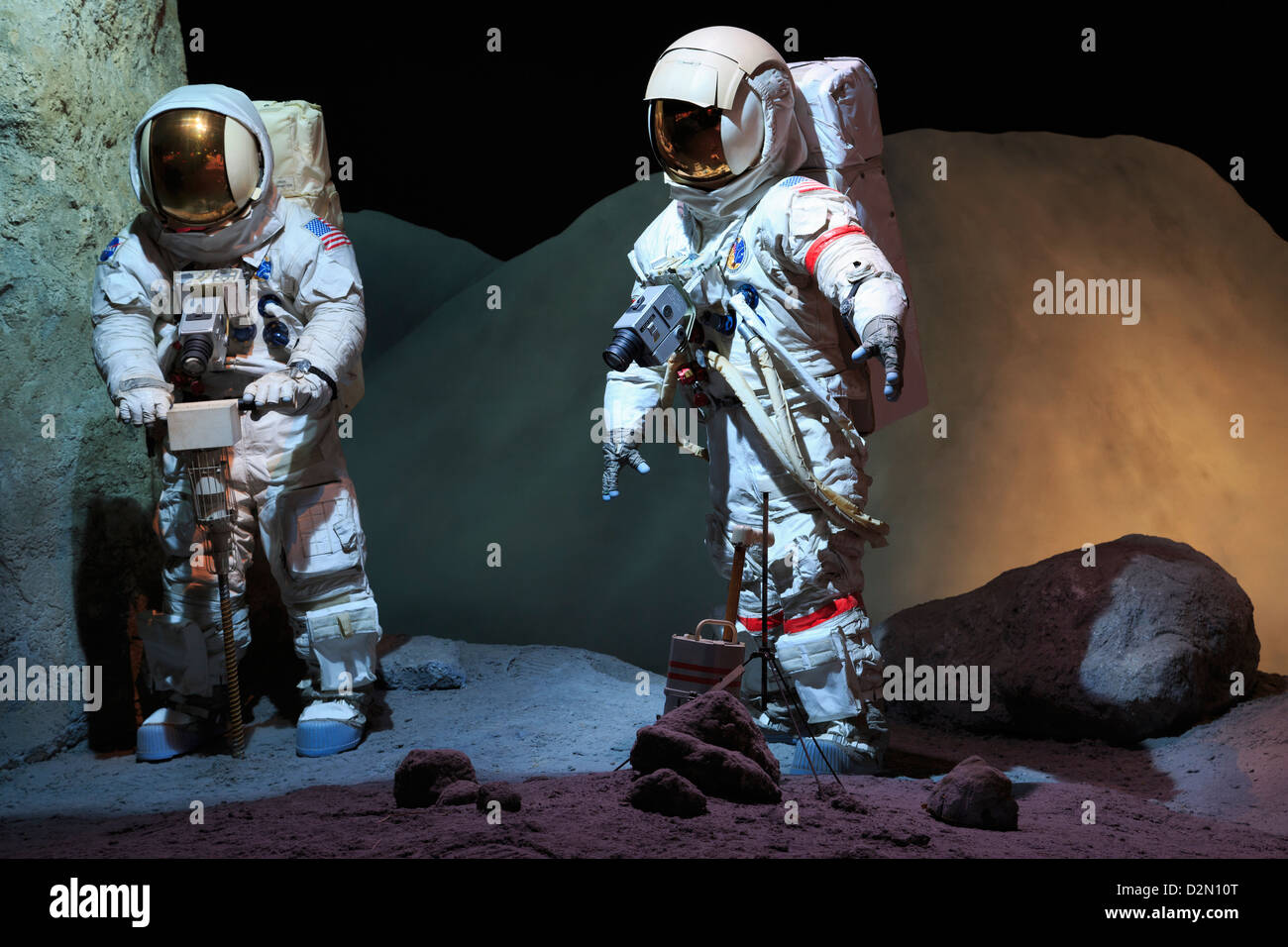 Combinaisons d'astronautes dans l'espace Center, Houston, Texas, États-Unis d'Amérique Banque D'Images
