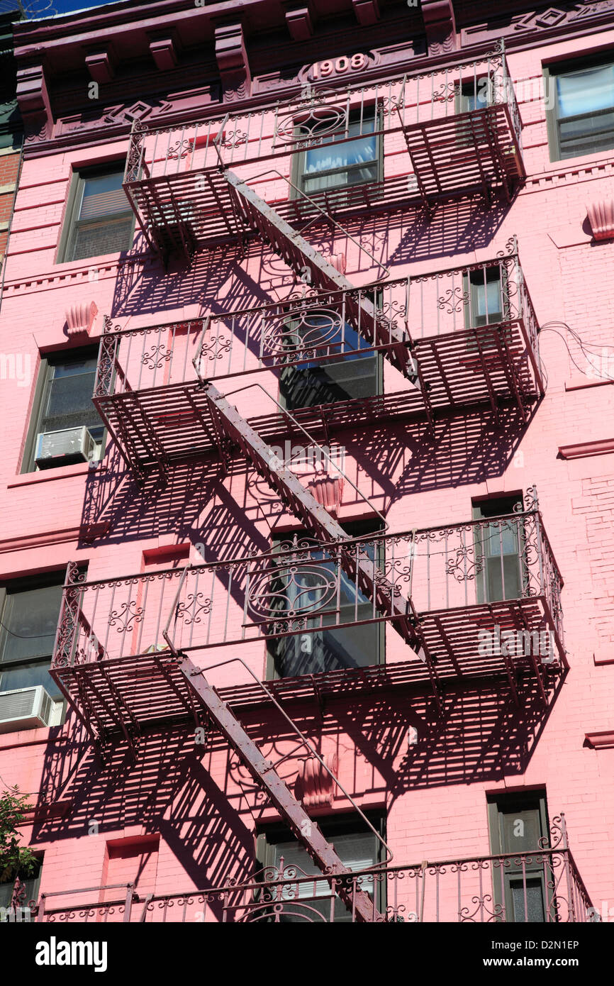 Escalier de secours, Soho, Manhattan, New York City, États-Unis d'Amérique, Amérique du Nord Banque D'Images