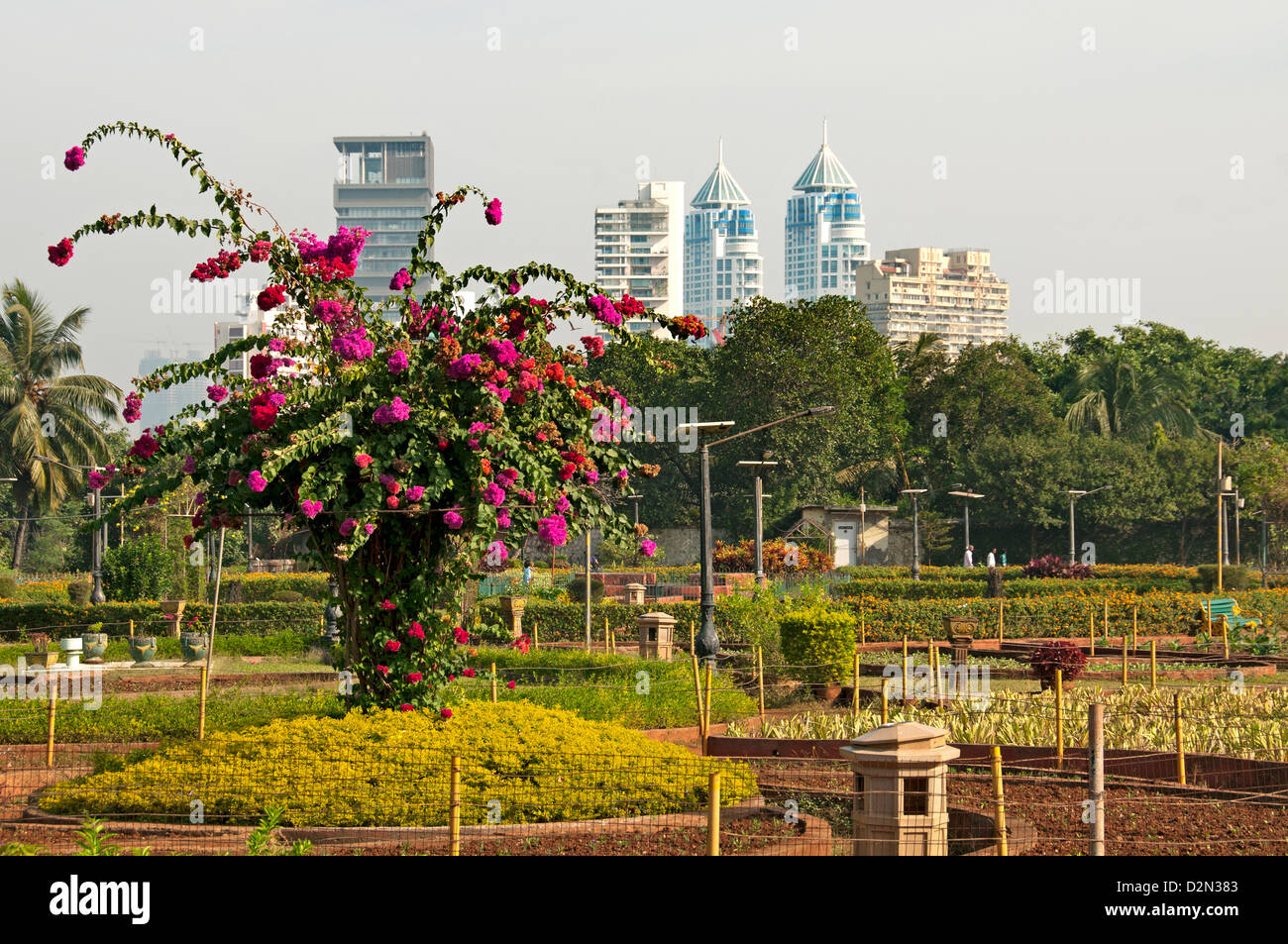 Shri Phirozshah Mehta jardin suspendu - Ferozeshah Mehta Gardens Malabar hill Mumbai Inde la banlieue de Bandra Architecture moderne Banque D'Images