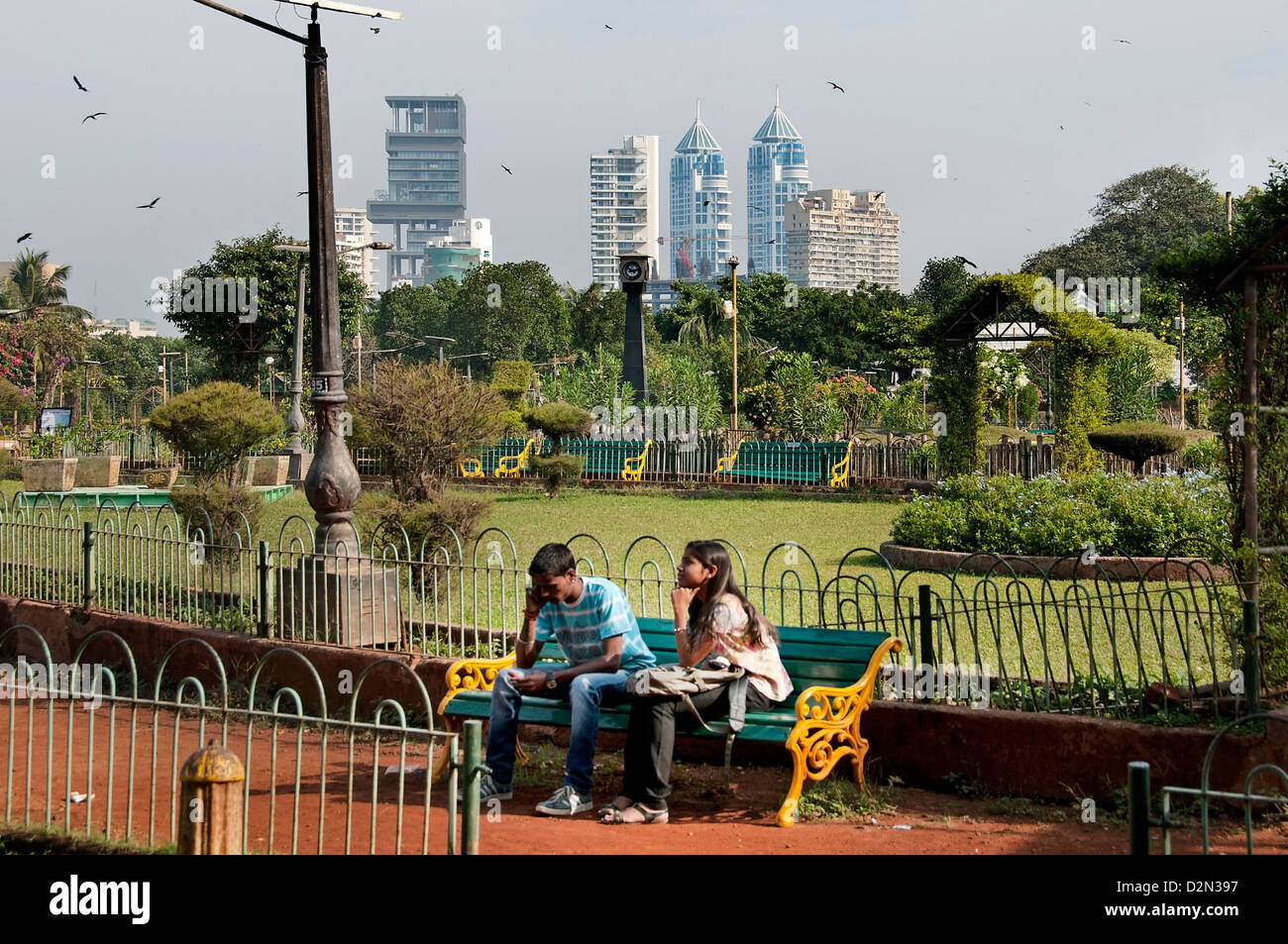 Shri Phirozshah Mehta jardin suspendu - Ferozeshah Mehta Gardens Malabar hill Mumbai Inde la banlieue de Bandra Architecture moderne Banque D'Images