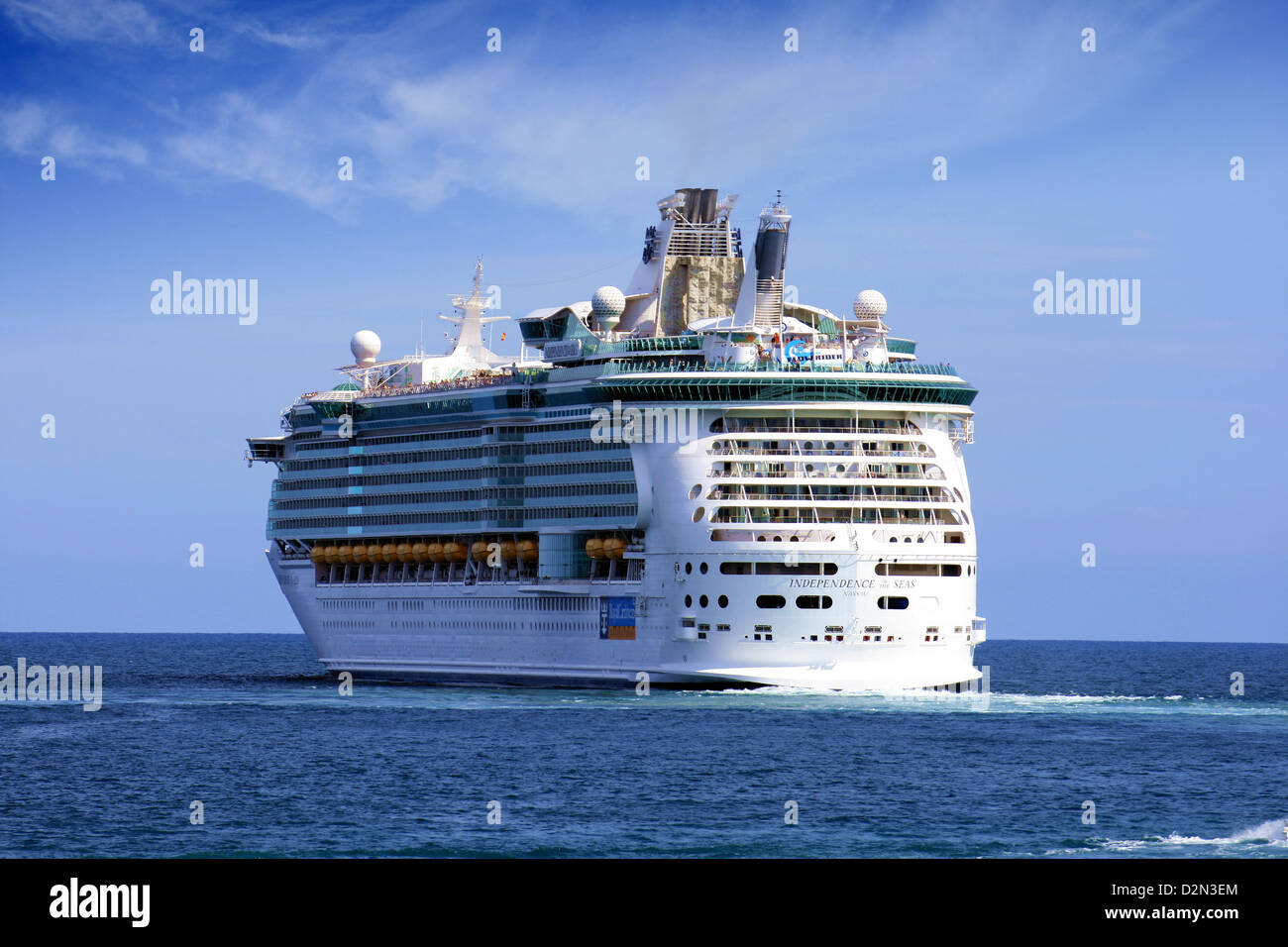 Voile de croisière de luxe, vue arrière Banque D'Images