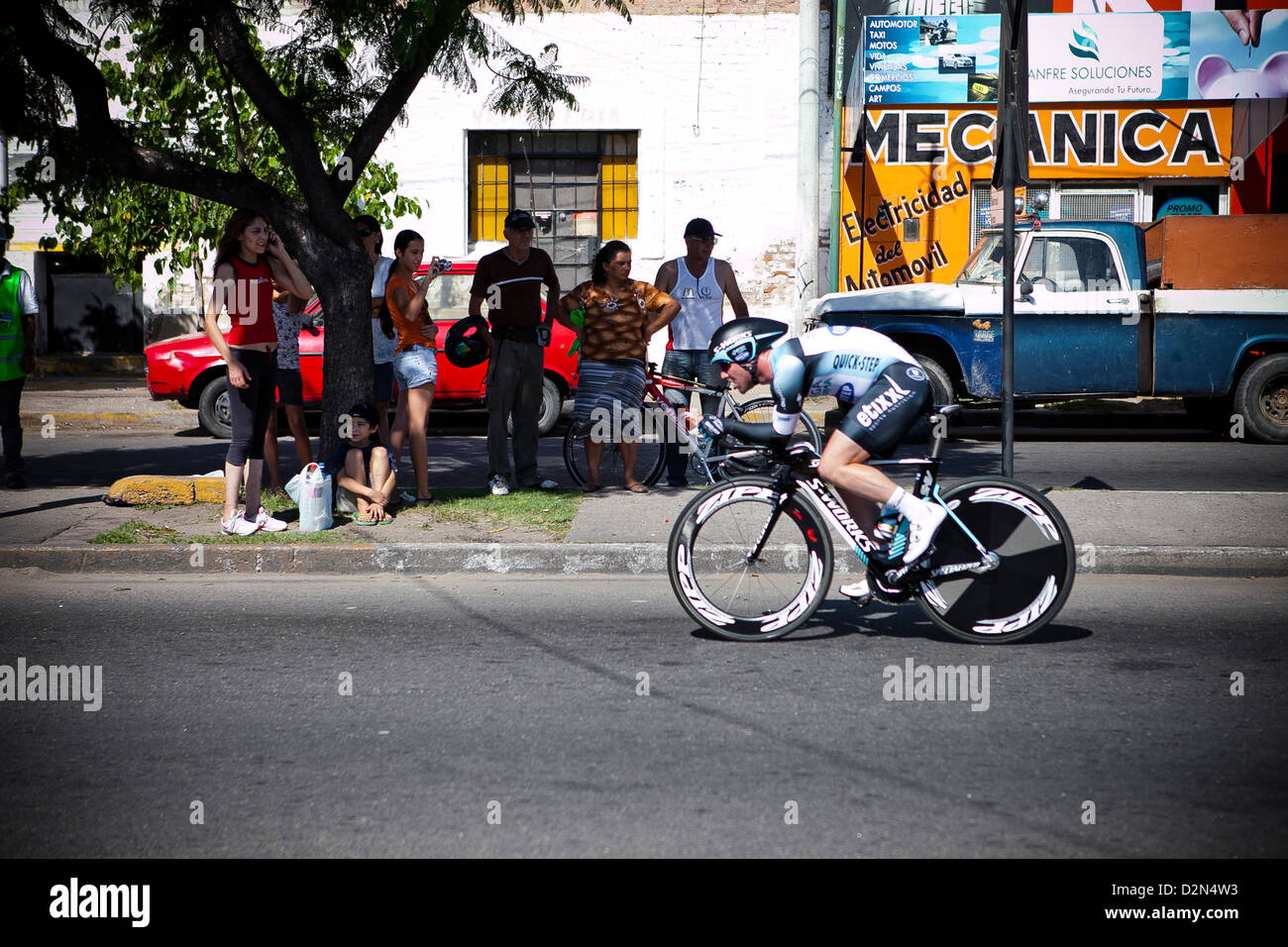 Mark Cavendish a terminé son temps de procès du Tour de San Luis, Argetnina, 2012 Banque D'Images