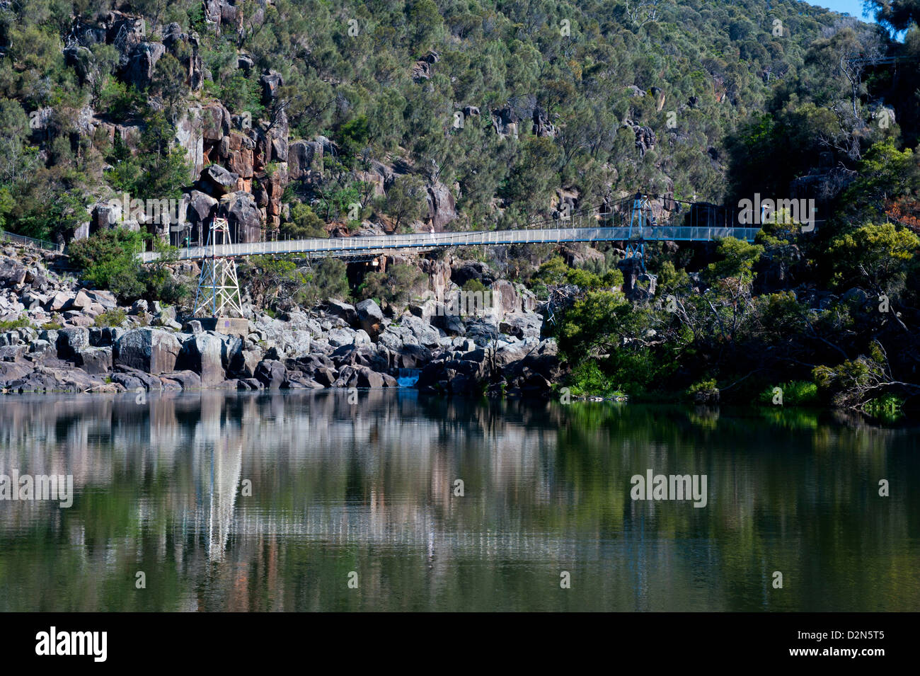Pont suspendu au-dessus de la gorge Cataract, Launceston, Tasmanie, Australie, Pacifique Banque D'Images