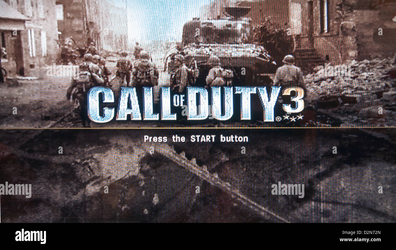 Call of Duty 3 écran de démarrage Photo Stock - Alamy