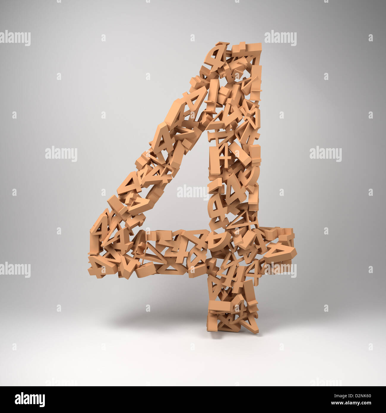 Le chiffre quatre Banque D'Images