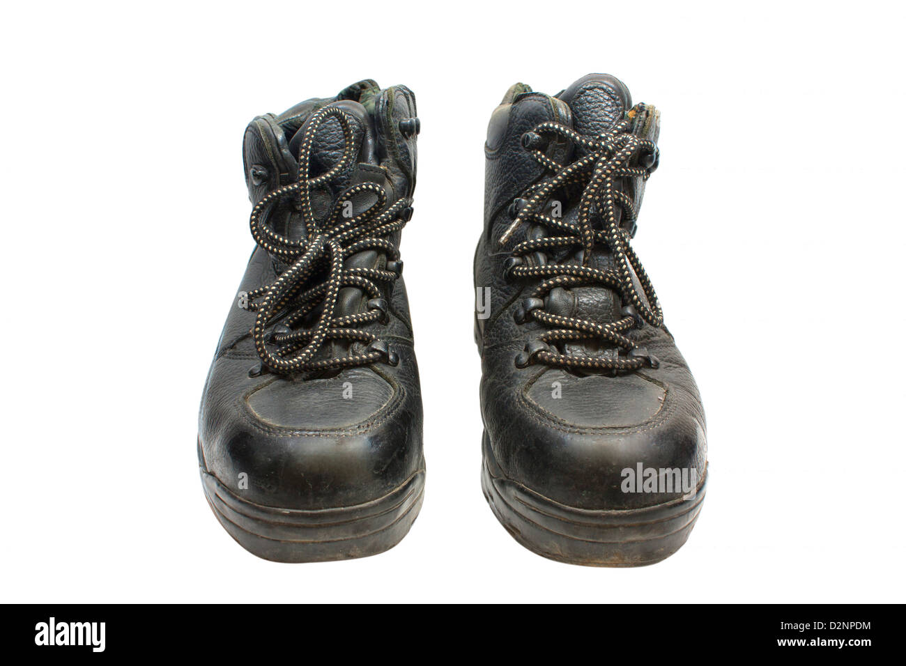 Bottes De Foot Anciennes Cuir – Vintage 1940 – Crampons Acier – Taille 10.5 Pouces