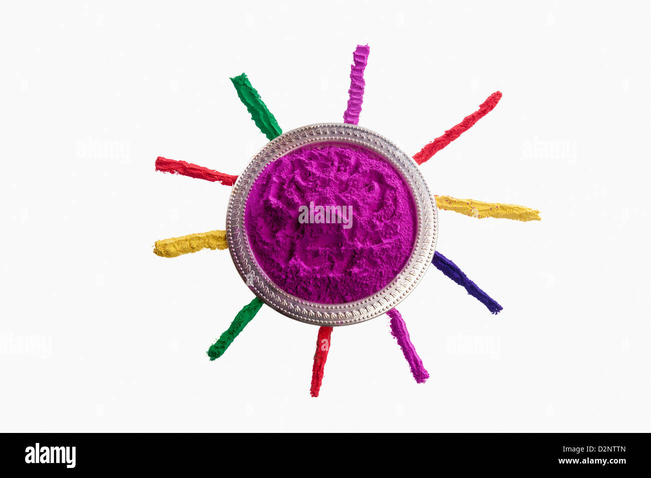 Close-up de la décoration de couleurs Holi Banque D'Images