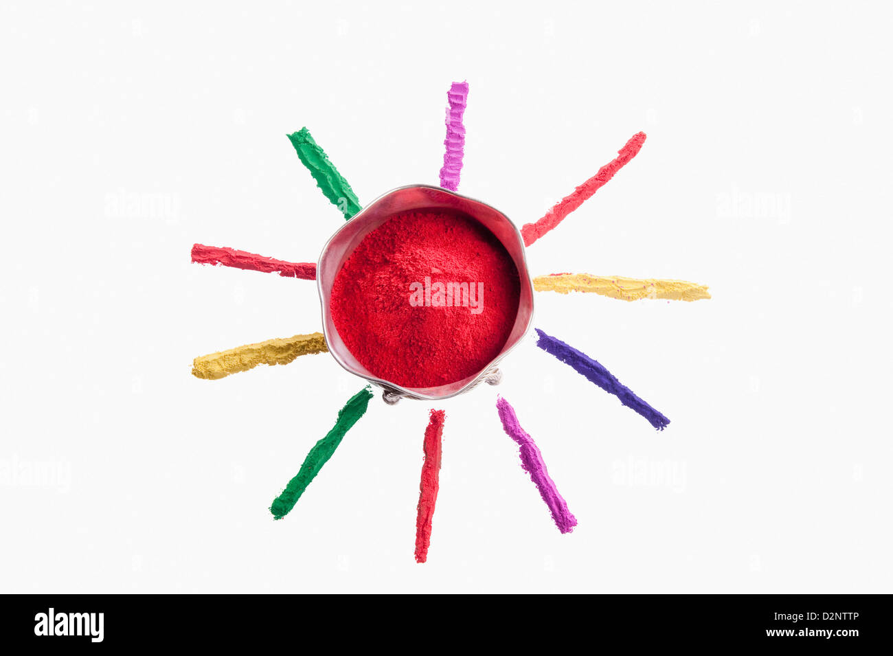 Close-up de la décoration de couleurs Holi Banque D'Images