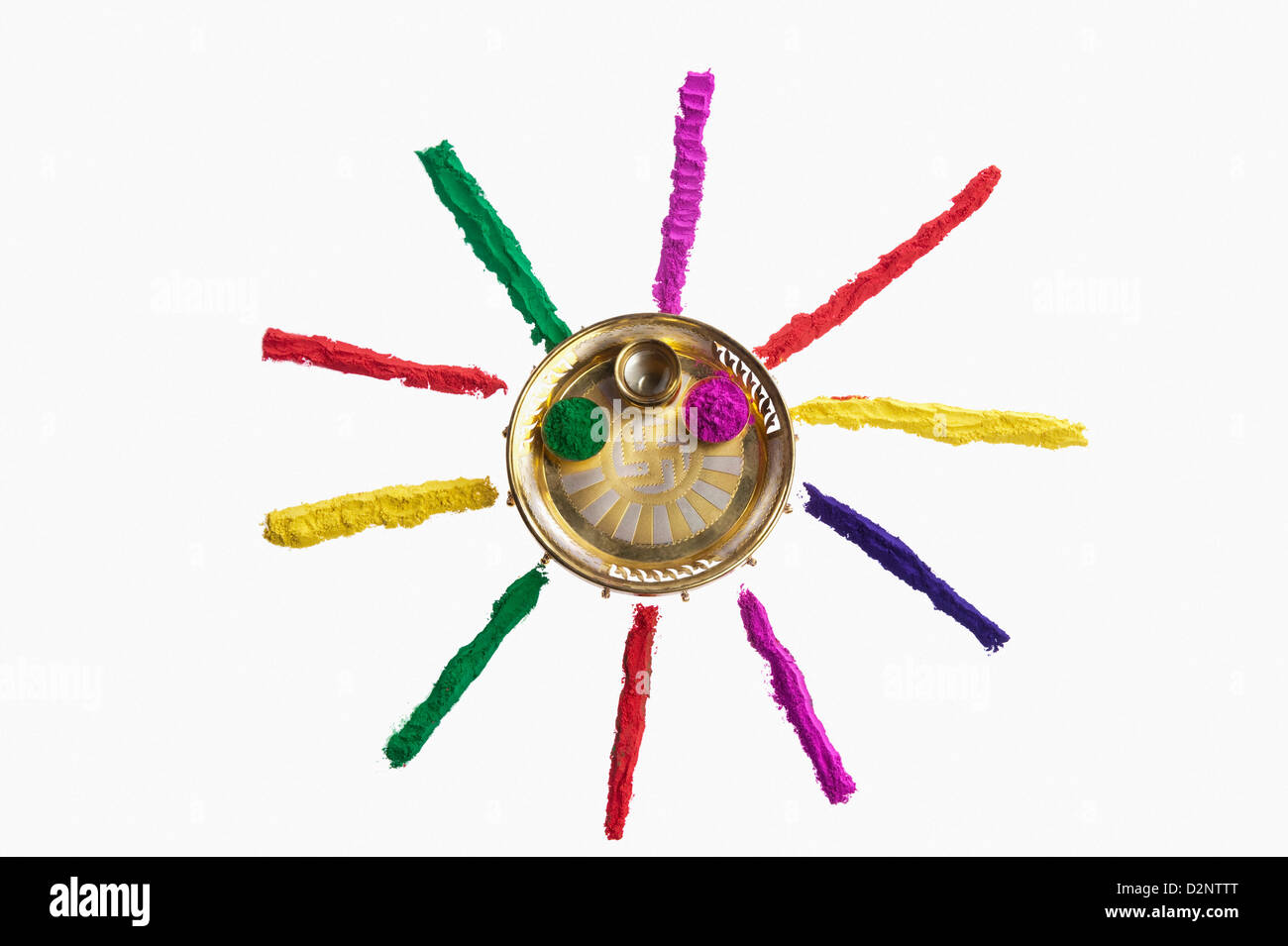 Close-up de la décoration de couleurs Holi Banque D'Images