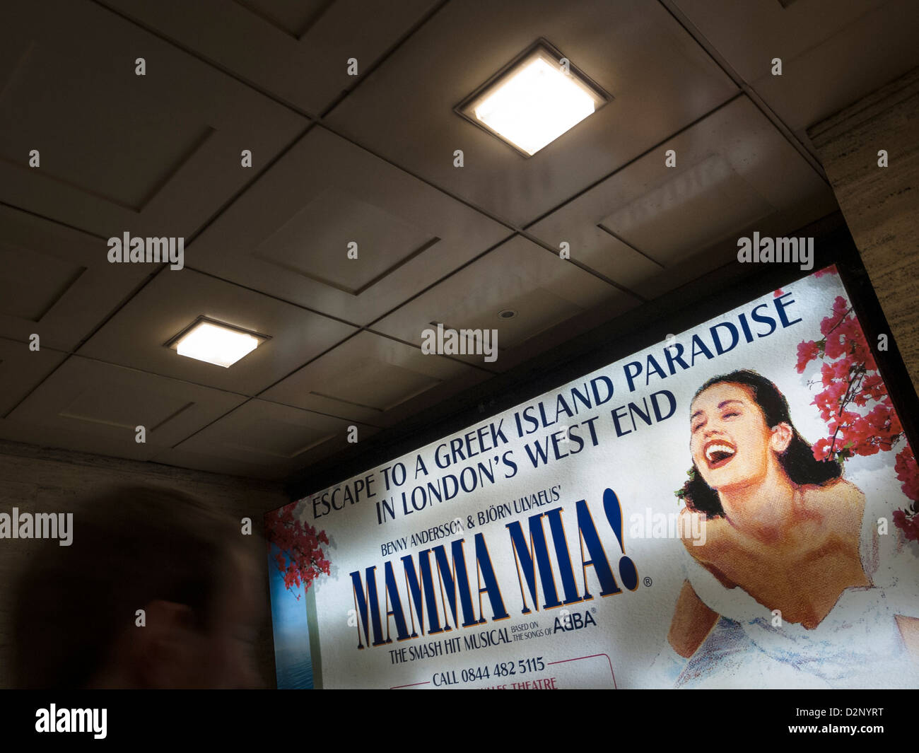Mamma Mia ! Poster dans le métro de Londres Banque D'Images