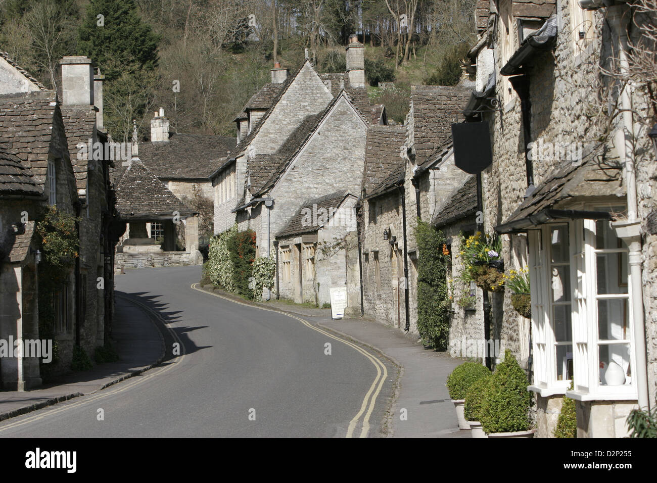 Castle Combe, un petit village dans le Wiltshire, Royaume-Uni Banque D'Images