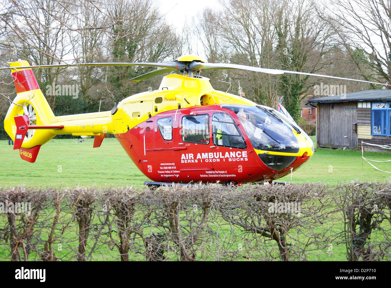 Berkshire / Oxfordshire / Buckinghamshire Air Ambulance à Liss, Hampshire Banque D'Images