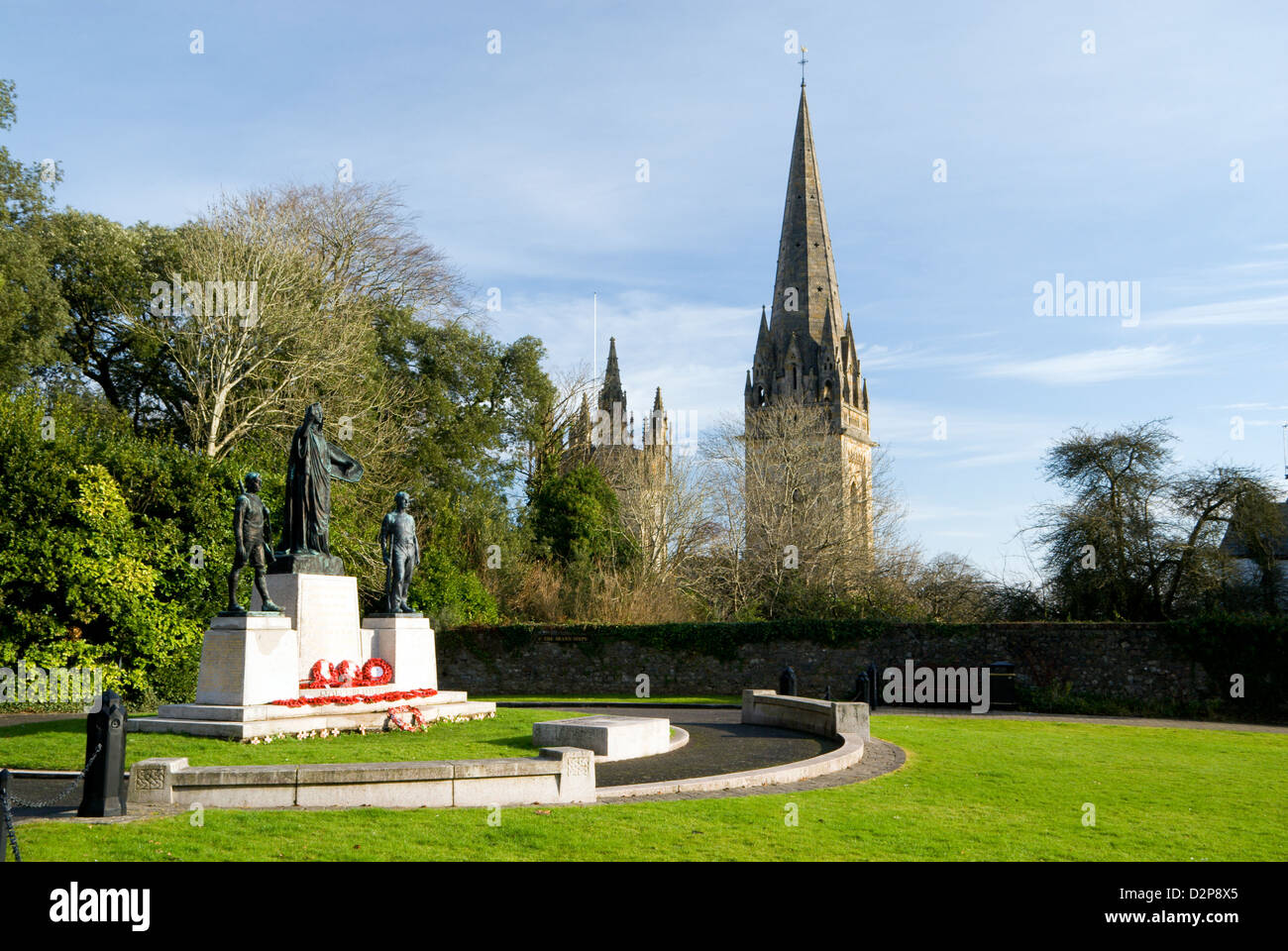 Monument commémoratif de guerre, par William Goscombe John 1924 Llandaff, Cardiff, Pays de Galles, Royaume-Uni Banque D'Images