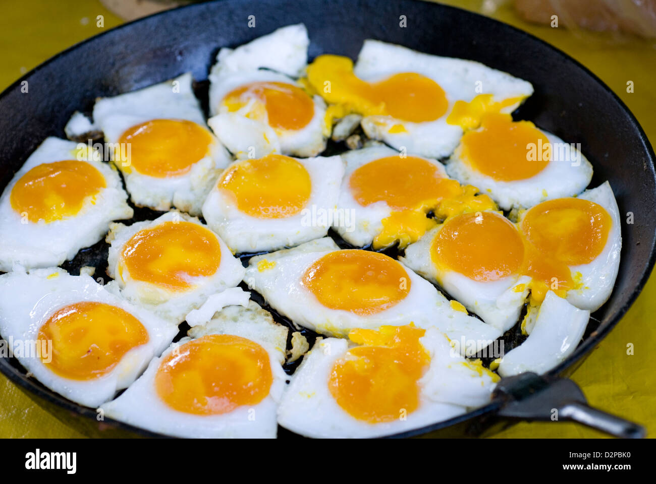 œufs frits Banque D'Images