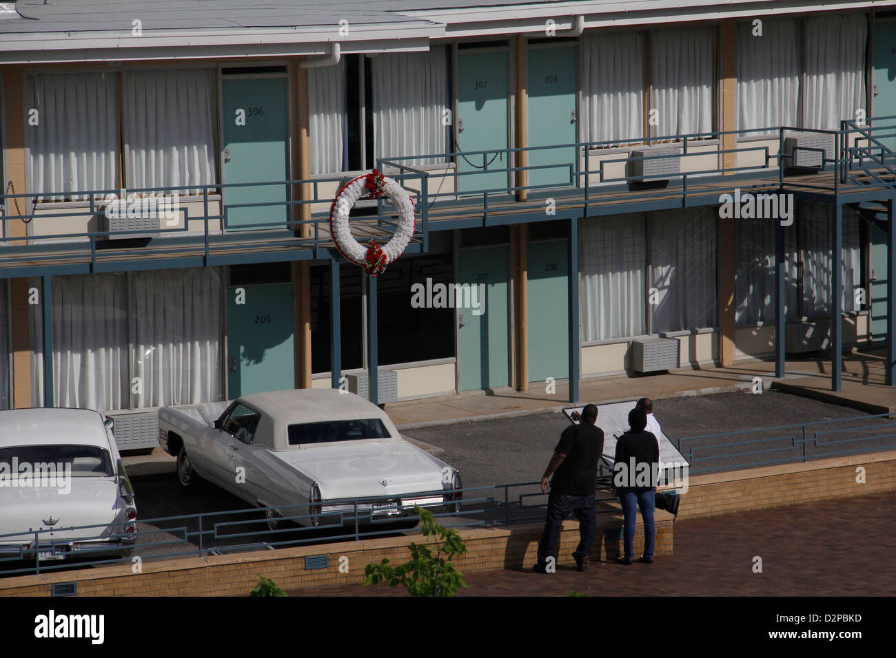 Lorraine Motel memorial National Civil Rights Museum Prix 306 Martin Luther King Jr. était assassinat Memphis Tennessee site Banque D'Images