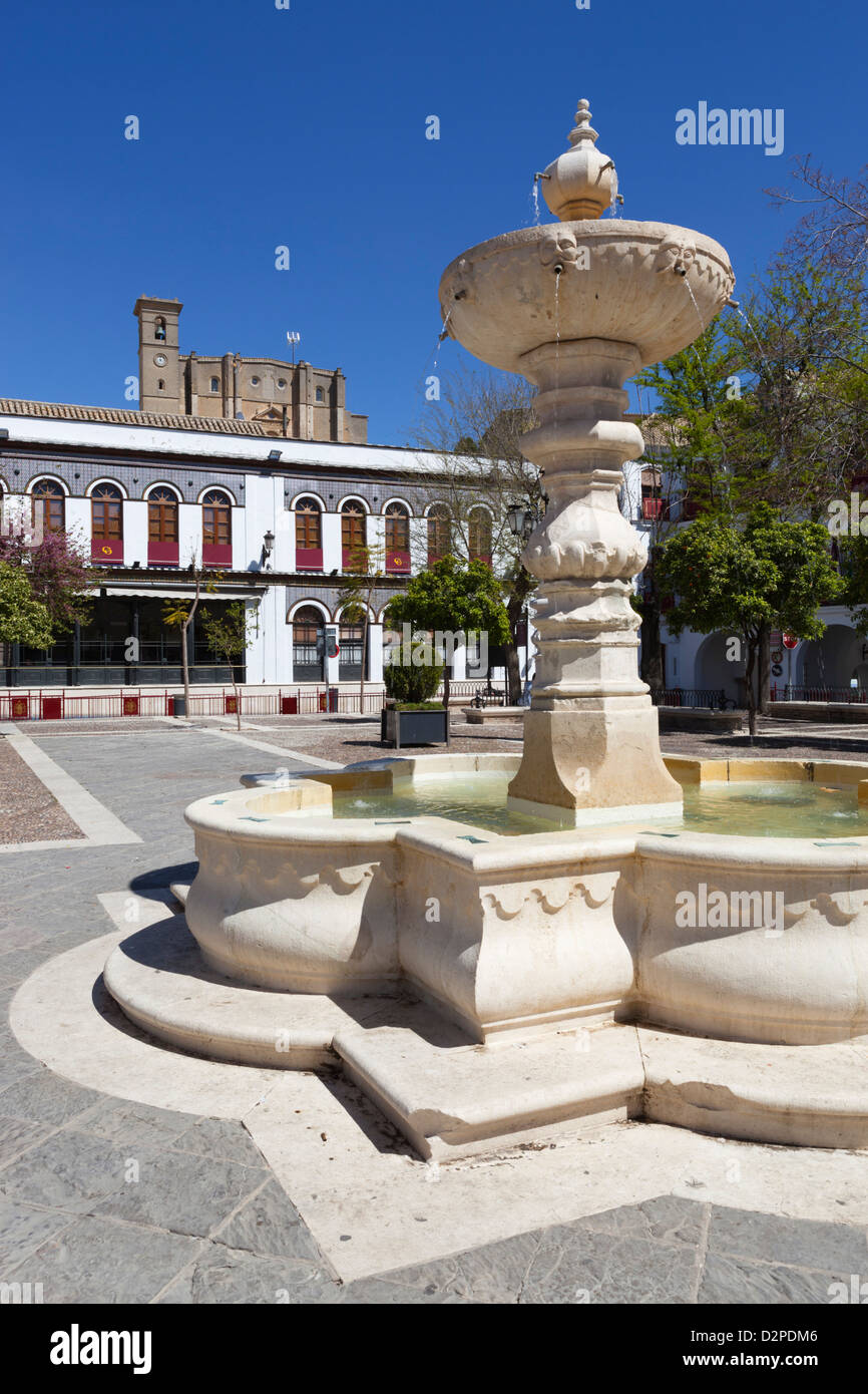 La Plaza Mayor et de la Collégiale Banque D'Images