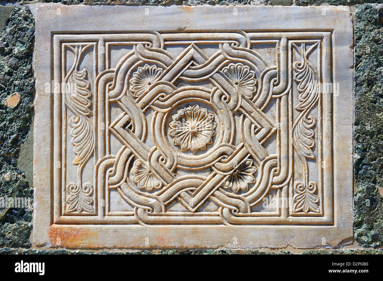 Sculptures médiévales de la façade de la Basilique St Marc, Venise, Italie Banque D'Images