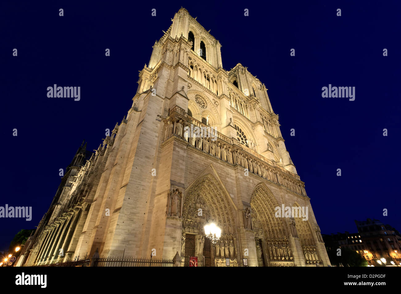 La Cathédrale Notre Dame, Paris, France Banque D'Images